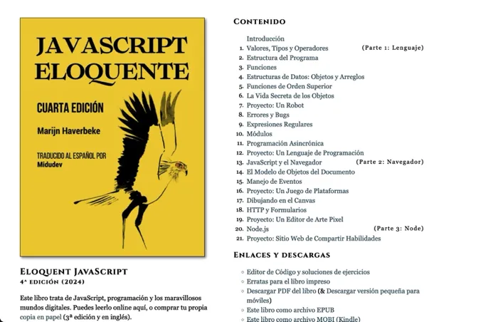 Web project image of Eloquent JavaScript